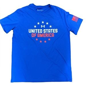 Under Armor Patriotic Logo Short Sleeve T-Shirt, Size XL